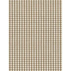  Schumacher Sch 64626 Barnet Cotton Check   Mocha Fabric 