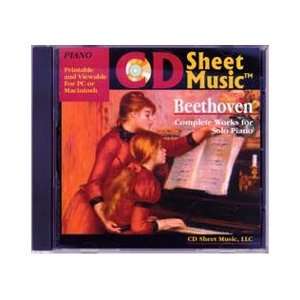  CD Sheet Music Beethoven Complete Works for Piano Musical 