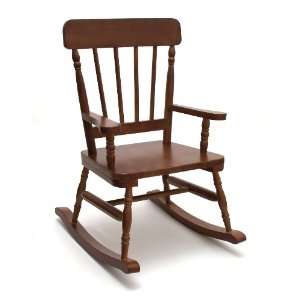  Lipper International High Back Pine Childs Rocking Chair 