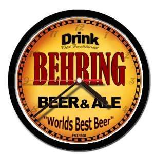  BEHRING beer and ale cerveza wall clock 