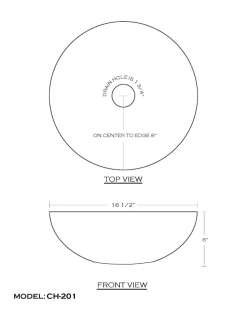   design glass bowl 16 1 2 round x 6 high table top installation free