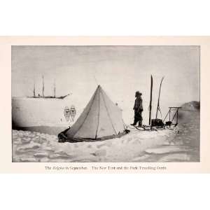  1900 Halftone Print Belgica September Tent Camp Antarctic 