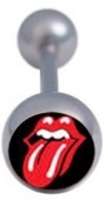 Rolling Stones Logo Tongue Ring Barbell Body Piercing  