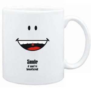   Mug White  Smile if youre beneficent  Adjetives