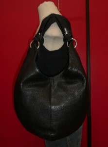 Vintage THE TERRITORY AHEAD LARGE Black Leather Hobo Tote Purse Bag 
