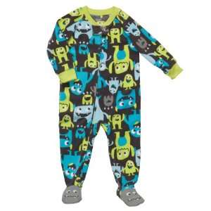   Happy Monsters Footed Blanket Sleeper Pajamas   2 Toddler (2t): Baby