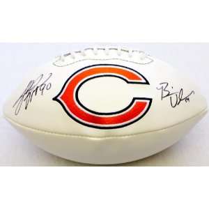  Julius Peppers & Brian Urlacher Signed Bears Logo Ball 