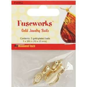  Fuseworks Jewelry Findings Large Gold Bail, 5/Pkg. Arts 