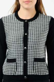 NWT JUICY COUTURE MENSWEAR HOUNDSTOOTH CARDIGAN S M L  