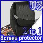 2in1 FABRIC LEATHER CASE POUCH HOLSTER LCD SCREEN PROTECTOR 4 NOKIA 