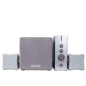    4 Piece 2.1 Multimedia Speaker System (Silver): Electronics