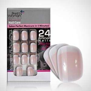    Pretty Woman Air Brush Nails   French # 1 Round Tip: Beauty