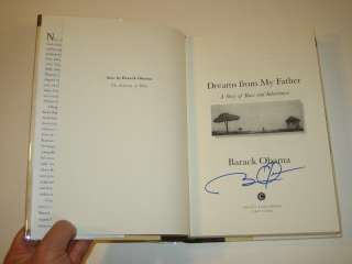 Barack Obama DREAMS FROM MY FATHER Crown 2004 SIGNED 9780307383419 