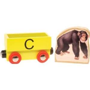  Wooden Alphabet Train  C (Chimpanzee) Toys & Games