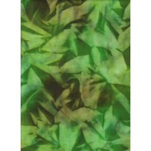  Green Batik Flannel Leaf Shadow Bali Jeweltone 9413F 45 Quilt Fabric 
