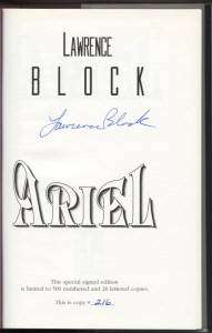 Ariel   Lawrence Block Signed Limited Ed.  