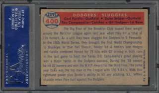 1957 Topps Baseball #400 Dodgers Sluggers PSA 5  