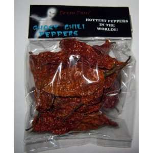 Dried Whole Ghost Chile (Bhut Jolokia) 8 Count  Grocery 