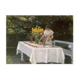    Michael Peter Ancher   Preparing The Table Giclee: Home & Kitchen