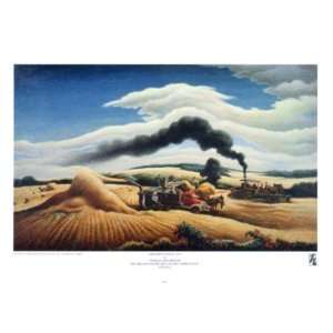  Threshing Wheat by Thomas Hart Benton 32x22 Kitchen 