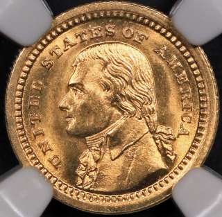 1903 Jefferson Commemorative Gold Dollar NGC MS 66 SUPERB Louisiana 