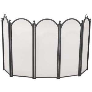   Inch Large Diameter Black Five Panel Fireplace Screen: Home & Kitchen
