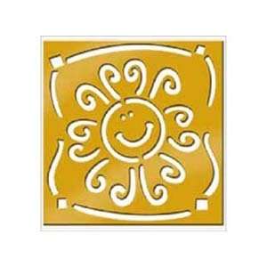   Media 3 Inch by 3 Inch Brass Large Stencil, Sun Shiny Arts, Crafts