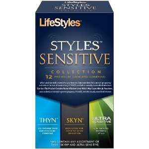   STYLES Sensitive Variety Condoms   12 Pack: Health & Personal Care