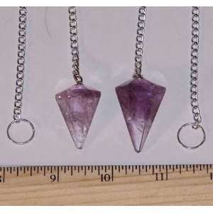  Amethyst Faceted Chevron Pendulum   1pc. 