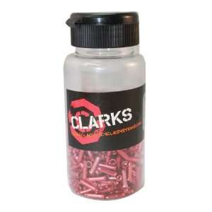  Clarks Cable Tips, Bag of 100   Alloy, Red Sports 