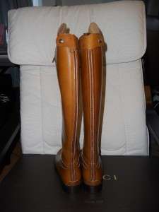 Gucci Beatriz Leather Back Zip Knee High Flat Riding Boots 38 EU / 8 
