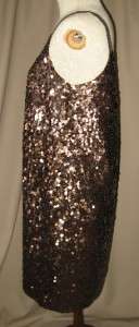 THEORY Bronze Metallic Sequins Dress Sz 8 NEW W/TAGS  