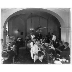  Library of Congress,Bindery,People working at table,fan 