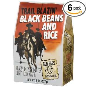 Old Fart Trail Blazin Black Beans & Rice Mix, 8 Ounce Units (Pack of 