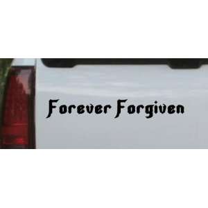 Black 24in X 3.6in    Forever Forgiven Christian Car Window Wall 