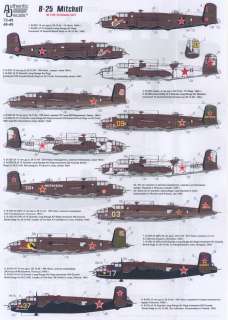 Authentic Decals 1/72 B 25 MITCHELL Bomber in the Russian Sky  