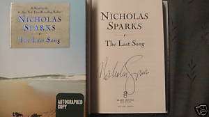 SIGNED Nicholas Sparks The Last Song 1/1 DJ HC Book New 9780446547567 