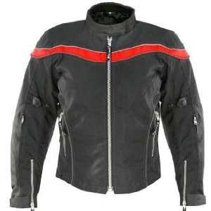 Vulcan VNE 0021 Womens Armored Black and Red Maxdura Fabric Jacket Sz 