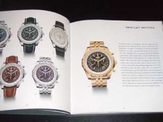 BREITLING for BENTLEY   Product Catalog book   printed in Switzerland 