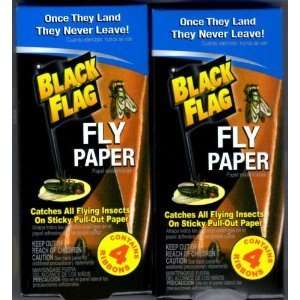  Black Flag Fly Paper   2 Packs: Patio, Lawn & Garden