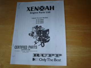 Rupp Xenoah Engine Parts List Liquid Cooled Models  