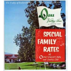   Valley Inn Country Club Brochure California 1960s 