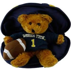   Tech Yellow Jackets Hidden Plush Bear Football Toy: Toys & Games