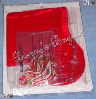   wTrumpet Counted Cross Stitch Cuff Christmas Stocking Kit  Bertone