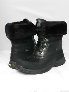 NEW MEN UGG BOOT BUTTE WATERPROOF LEATHER BLACK 100% AUTHENTIC IN 