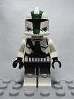 Lego GREEN CLONE COMMANDER w SHORT BLASTER MINIFIG Star Wars 
