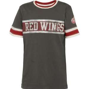  Detroit Red Wings Youth Vintage Arm Band T Shirt: Sports 