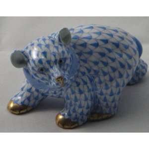  Herend Herend Figurine Bear Blue # A53621 