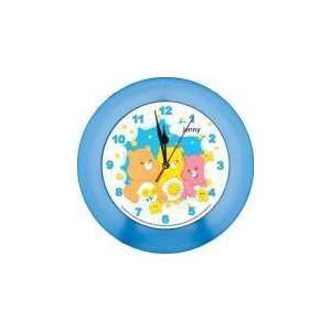   : Personalized Care Bears Wall Clock Blue Background: Home & Kitchen