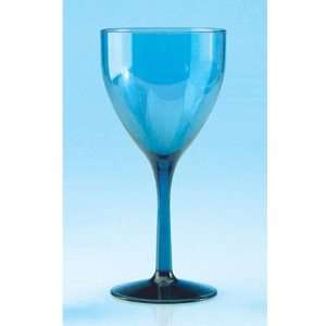  Indigo Blue Polycarbonate Wine Glass by Precidio: Kitchen 